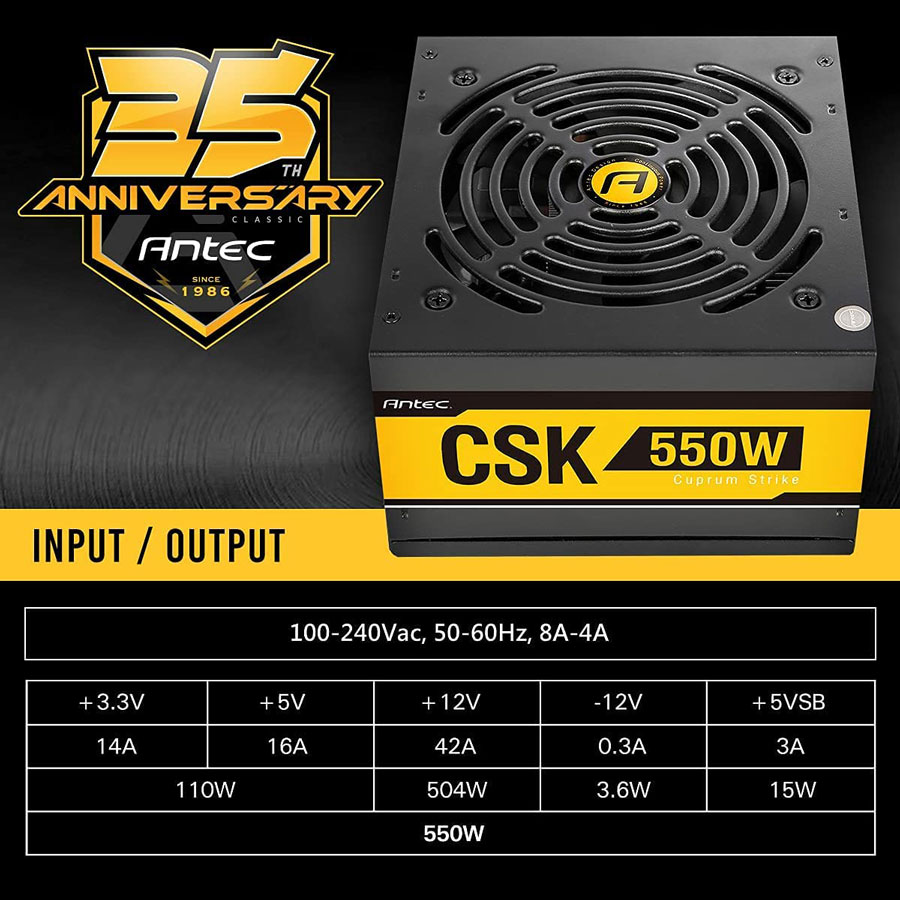 Antec CUPRUM STRIKE CSK 550W Power Supply 9 Antec CUPRUM STRIKE CSK 550W Power Supply 9