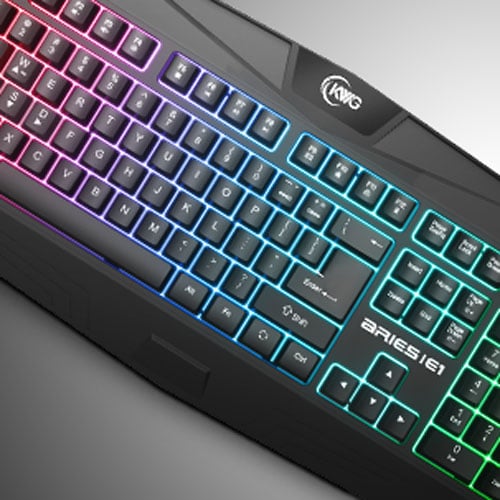 KWG ARIES E1 MULTI COLOR GAMING KEYBOARD ORION E1 OPTICAL GAMING MOUSE Combo 2 KWG ARIES E1 MULTI COLOR GAMING KEYBOARD ORION E1 OPTICAL GAMING MOUSE Combo 2