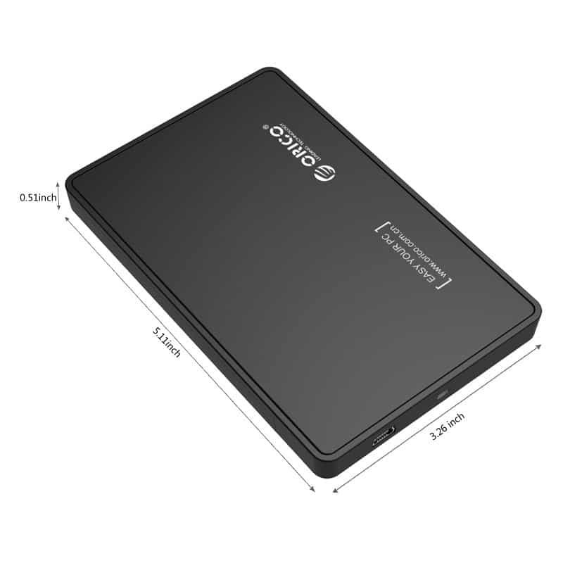 ORICO 2. 5 inch SATA to USB 2. 0 External Hard Drive Enclosure 2588US V1 BK 1 ORICO 2. 5 inch SATA to USB 2. 0 External Hard Drive Enclosure 2588US V1 BK 1