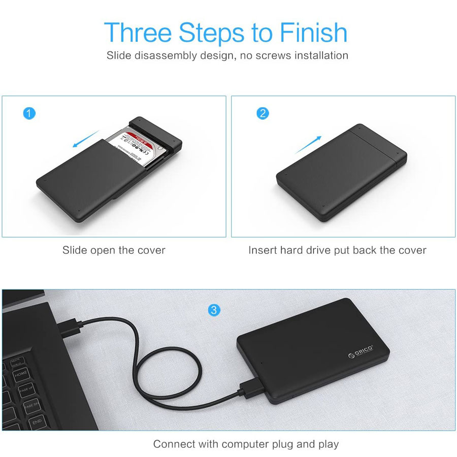 ORICO SATA to USB 3.0 External Hard Drive Enclosure 2577U3 6 ORICO SATA to USB 3.0 External Hard Drive Enclosure 2577U3 6