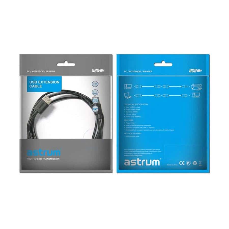 astrum UE203 USB 2.0 EXTENSION CABLE male to female 3.0 meter 4 astrum UE203 USB 2.0 EXTENSION CABLE male to female 3.0 meter 4