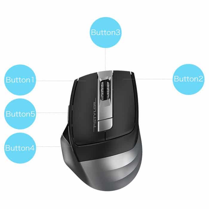 A4TECH FB35 FStyler Bluetooth Black Smoky Grey Multimode Wireless Optical Mouse 5 A4TECH FB35 FStyler Bluetooth Black Smoky Grey Multimode Wireless Optical Mouse 5
