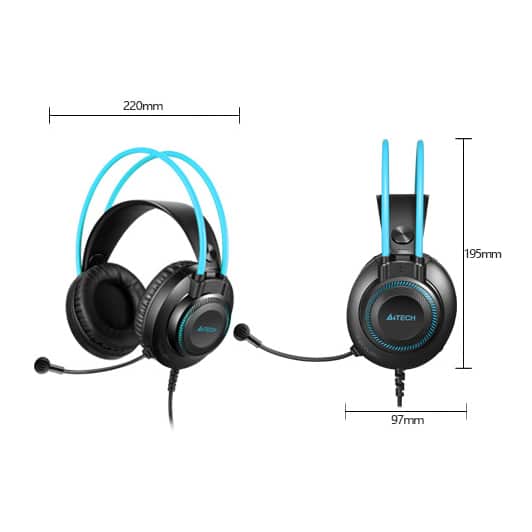 A4Tech FSTYLER FH200i 3.5mm Stereo Blue Conference Over Ear Headphone 5 A4Tech FSTYLER FH200i 3.5mm Stereo Blue Conference Over Ear Headphone 5