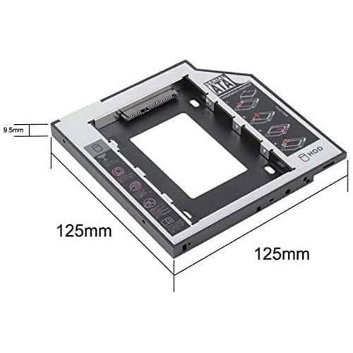 Caddy 2.5 Second Hard Drive 9.5mm SATA 2nd HDD SSD Hard Drive Enclosure 9 Caddy 2.5 Second Hard Drive 9.5mm SATA 2nd HDD SSD Hard Drive Enclosure 9
