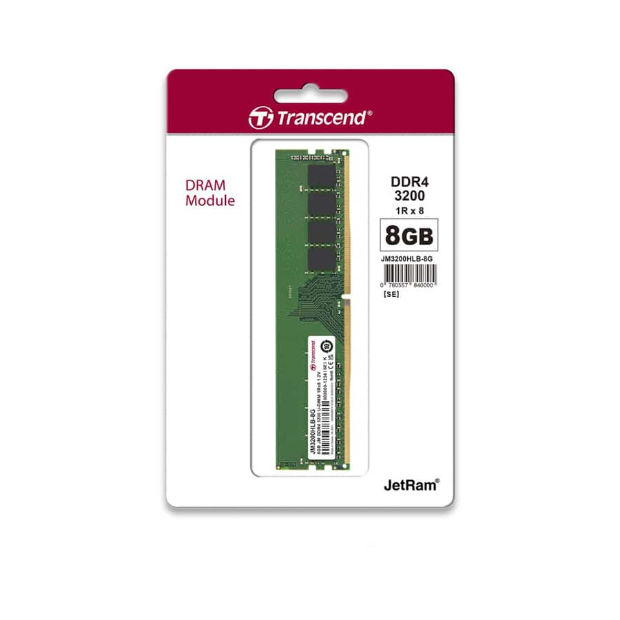Transcend JetRam 8GB JM DDR4 3200MHz U DIMM Desktop RAM 3 Transcend JetRam 8GB JM DDR4 3200MHz U DIMM Desktop RAM 3