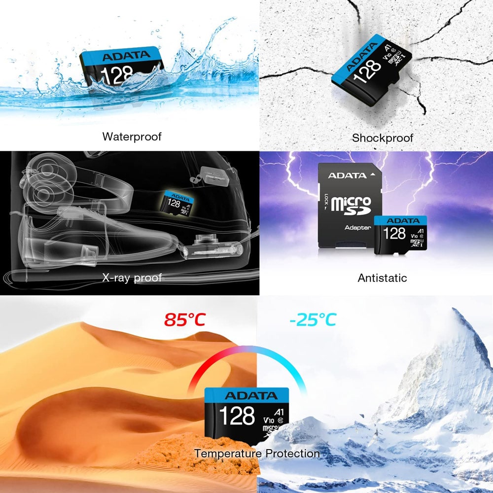 adata premier 128gb microsdxc uhs i class 10 v10 a1 memory card with adapter 4 adata premier 128gb microsdxc uhs i class 10 v10 a1 memory card with adapter 4