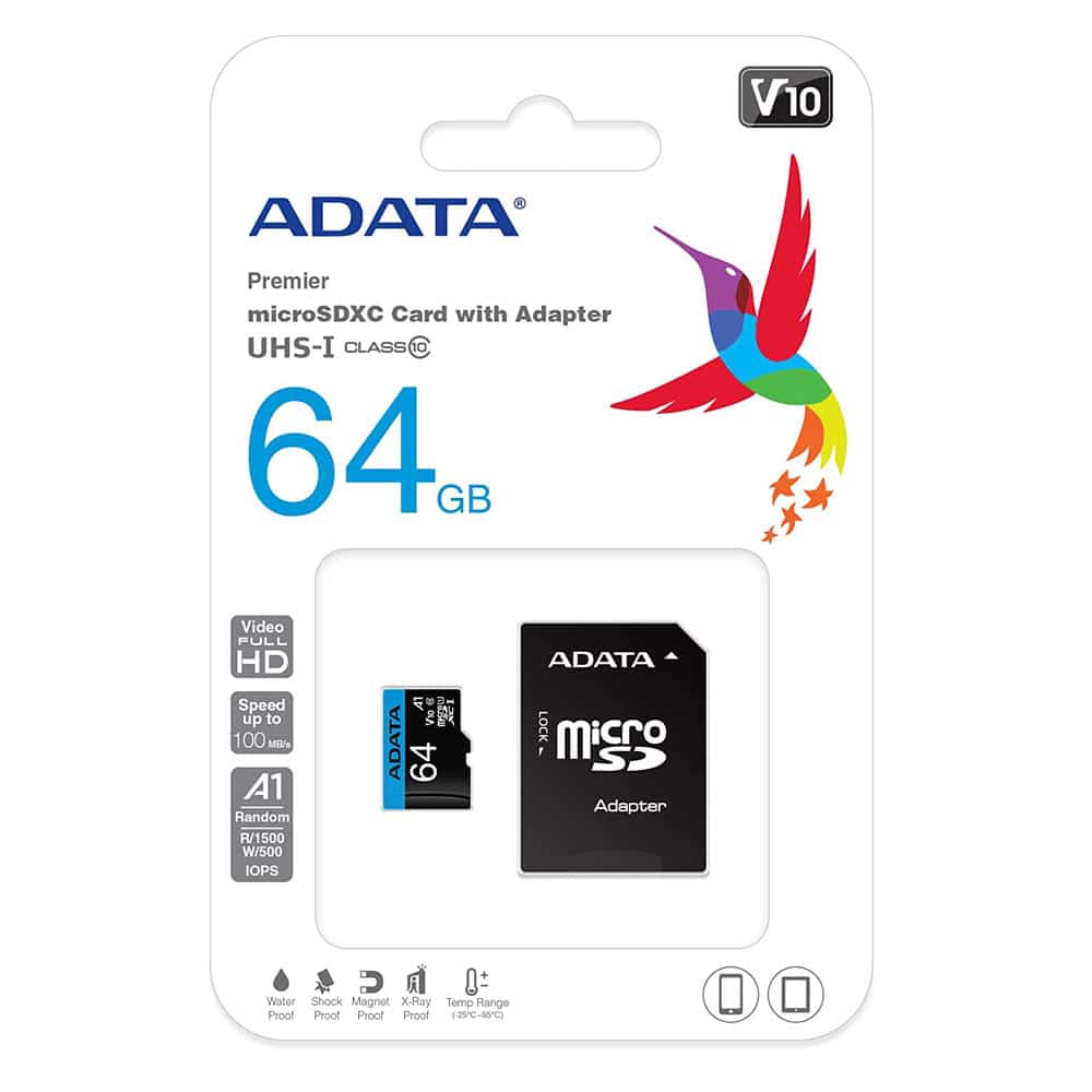 adata premier 64gb microsdxc uhs i class 10 v10 a1 memory card with adapter 5 adata premier 64gb microsdxc uhs i class 10 v10 a1 memory card with adapter 5