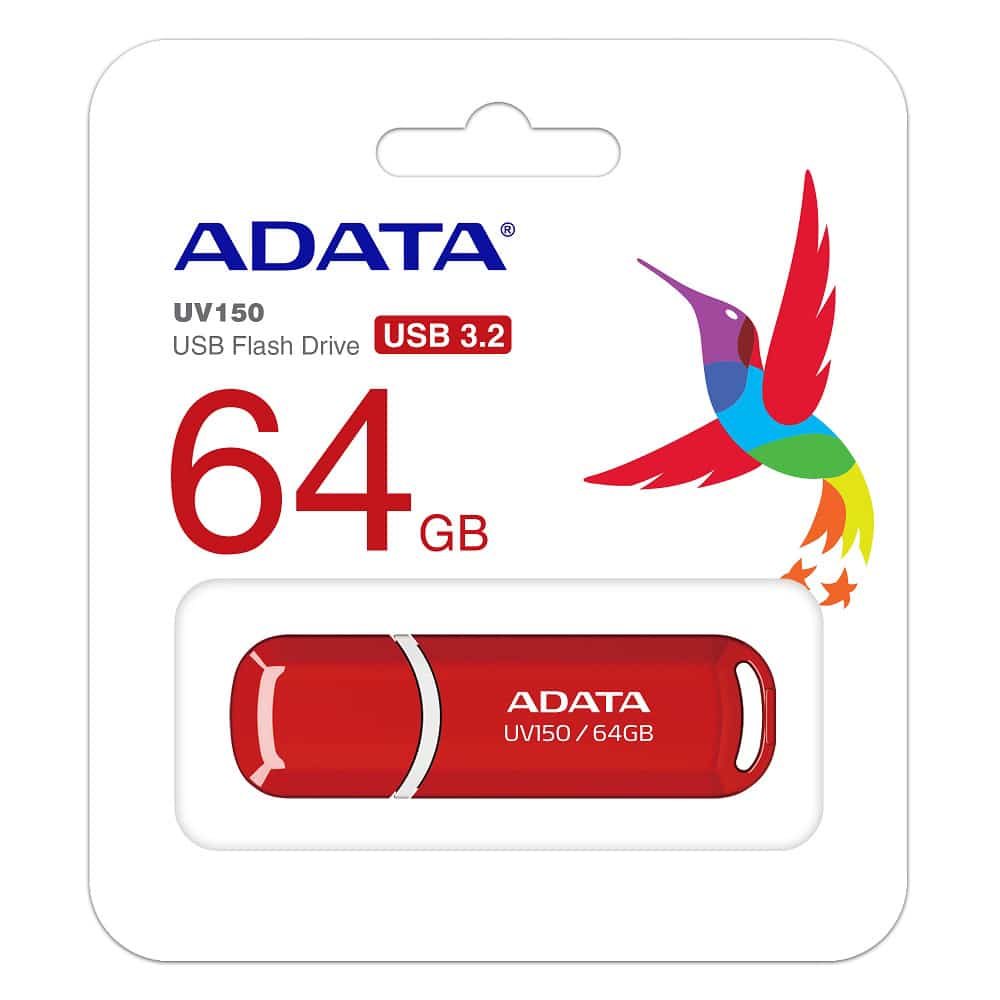 adata uv150 64gb usb 3.2 gen 1 pen drive red 3 adata uv150 64gb usb 3.2 gen 1 pen drive red 3