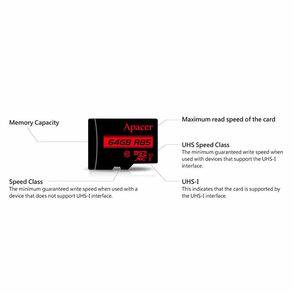 apacer r85 micro sd card 64gb uhs i u1 class 10 sdxc memory card with adapter 3 apacer r85 micro sd card 64gb uhs i u1 class 10 sdxc memory card with adapter 3