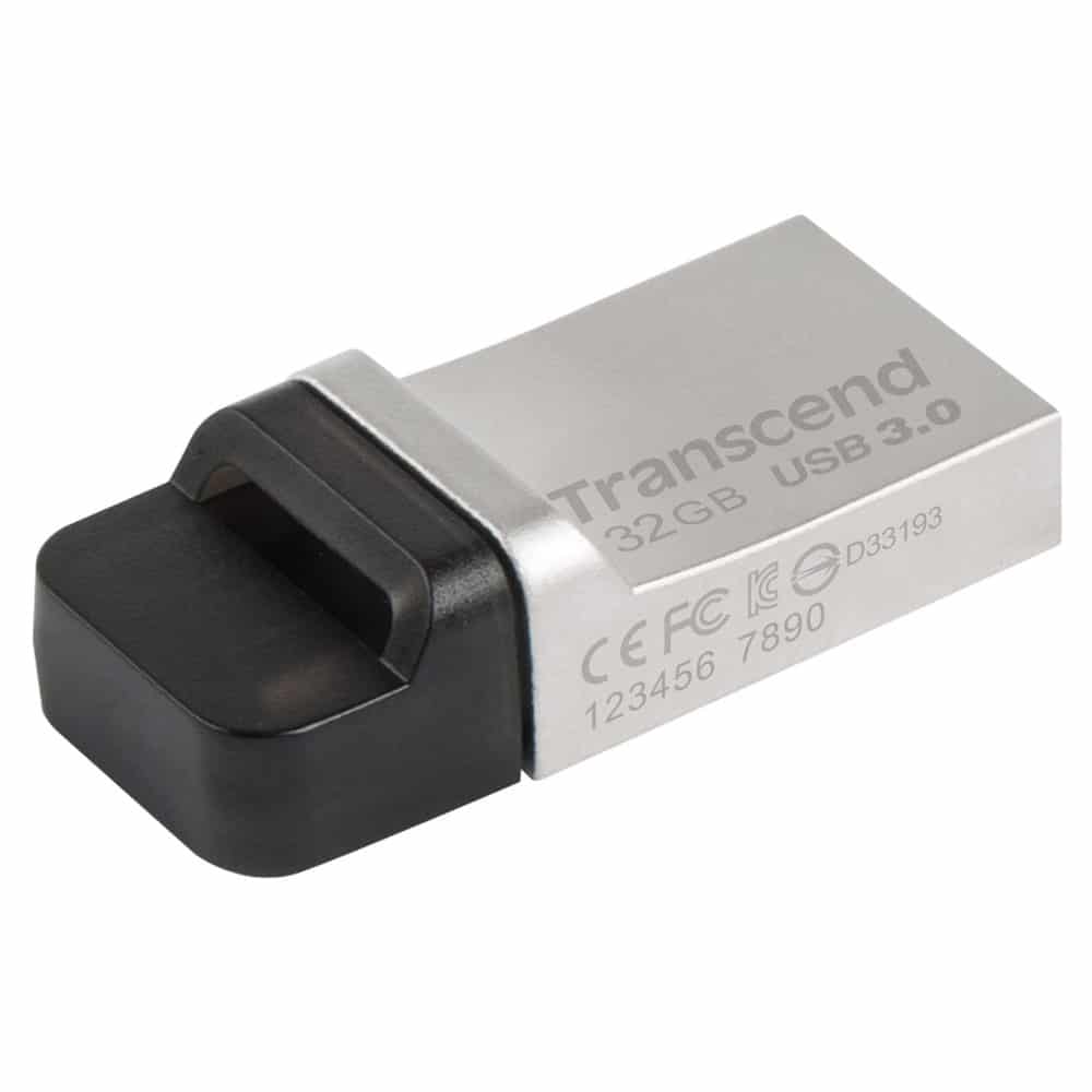 transcend 32gb jetflash 880 usb 3.0 gen1 otg pen drive silver 1