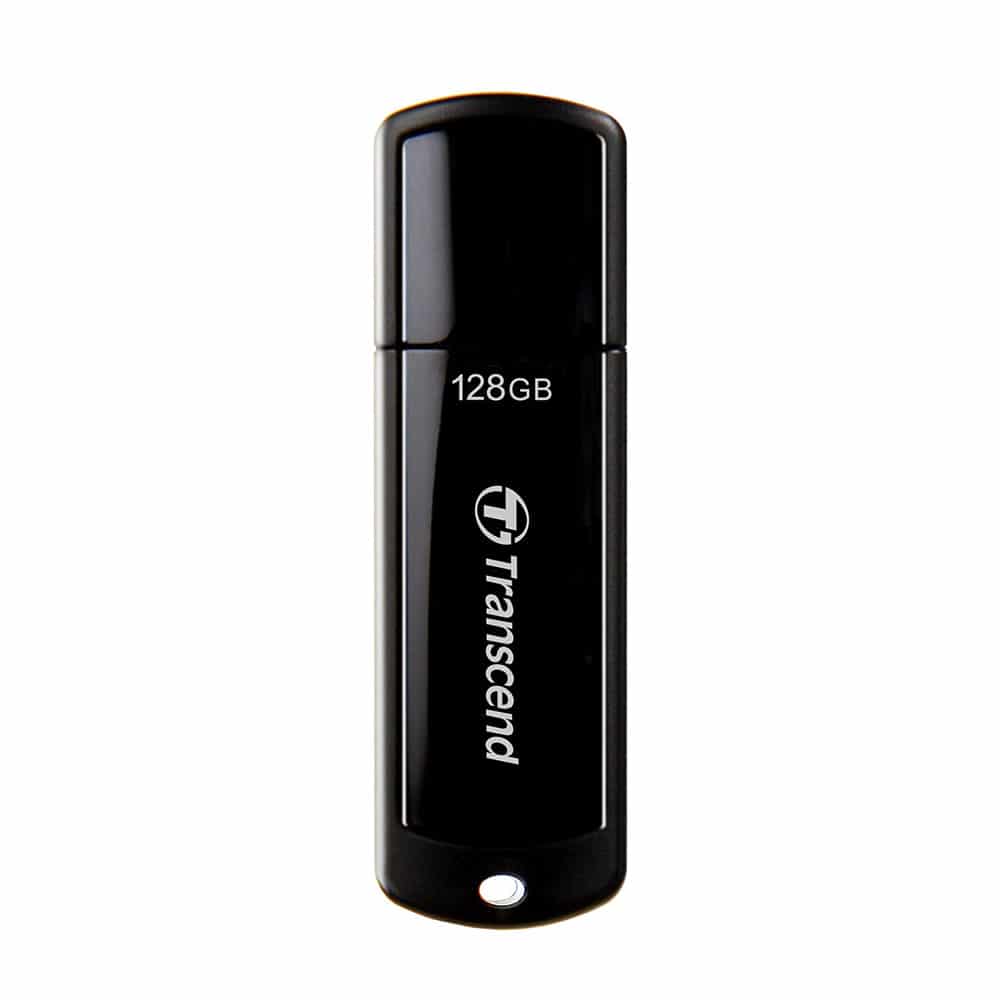 transcend jetflash 700 128gb usb 3.1 black pen drive 1